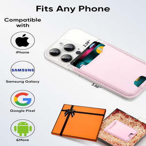 Nhà Máy Trực Tiếp Cao Cấp Từ Da <span class=keywords><strong>Wallet</strong></span> Stick Điện Thoại Di Động Chủ Thẻ Mạnh Mẽ 3M Dính Chủ Thẻ Tín Dụng - Product Image 2