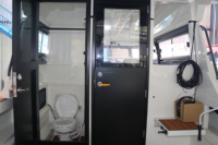 Yacht de croisière à cabine en aluminium soudé de 7,5 m, bateau de pêche à voile, toilettes, écran tactile, contrôle hors-bord, divertissement, loisirs