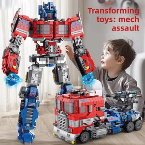 Robot transformable unisexe 8840 transfrontalier, modèle de voiture en plastique à construire, <span class=keywords><strong>Optimus</strong></span> Mech, <span class=keywords><strong>jouet</strong></span> éducatif, cadeau pour les 14 ans et plus - Product Image 2