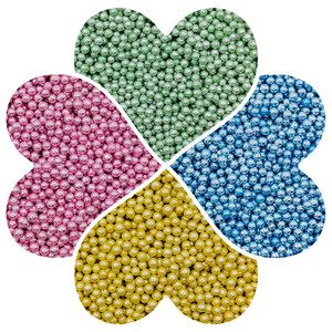 Perles de sucre comestibles de luxe Skytop pour gâteaux, aiguilles de sucre dorées, perles de sucre argentées, décorations de gâteaux en forme de boules dorées - Product Image 6