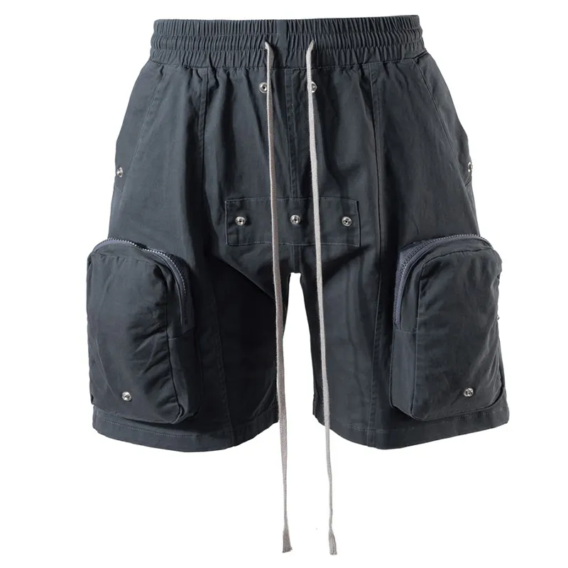 Men Sports Short Jogger Pants Functional Activewear multi pocket Overalls Shorts men's summer street wear casual loose straight