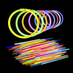 204 PCS đầy màu sắc Glow Sticks bên gói phụ kiện vui vẻ Nguồn cung cấp bên phát sáng tối phát sáng - Product Image 2