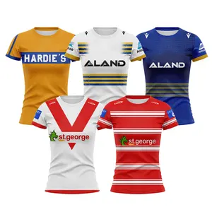 2024 Quick Dry Polyester Printing Design Australia Penrith Panthers Nrl League Union Custom Rugby Team Uniforms For Women