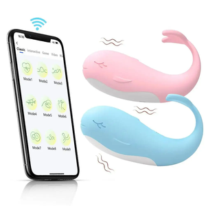 Vibrateur clitoridien en silicone télécommandé Whale, vibrateur portable à porter sous les vêtements - Product Image 1