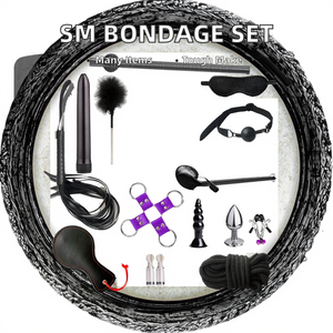 Ensemble de jouets de bondage en cuir fouetté SM pour couples, produits en cuir pour adultes - Product Image 2