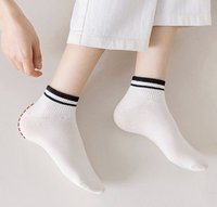 Chaussettes courtes en coton à bouche peu profonde pour femmes coréennes japonaises personnalisées en gros