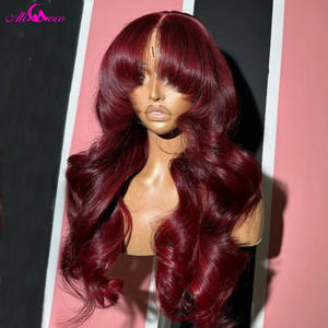 วิกผมแท้หน้าม้าสีเบอร์กันดี - Product Image 5