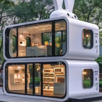 Maison conteneur moderne de luxe en acier, type capsule spatiale Apple, à installation rapide, en kit, respirante, pour chambre d'hôtes, usage extérieur