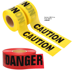 Cinta de seguridad amarilla para barrera de construcción, rollos de cinta de advertencia de peligro, cinta de advertencia de prohibido <span class=keywords><strong>el</strong></span> acceso, cinta de barrera de peligro, cinta para escena del crimen - Product Image 1