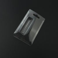 Emballage en blister transparent de forme personnalisée pour batterie, emballage en plastique pliable à trois volets avec carte en papier imprimée