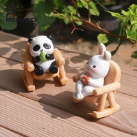2025 Roogo dessin animé Animal chaise à bascule maison ornement décoratif temps calme décoration de bureau mignon cadeau Design résine matériel