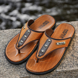 Chanclas de Verano para Hombre, Antideslizantes, para Playa, Sandalias Casuales de Moda para Caminar al Aire Libre - Product Image 3