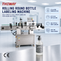 Nouvelle machine d'étiquetage automatique multi-formes pour bouteilles, haute productivité, écran tactile, technologie de transfert thermique, 220V/110V, alimentaire