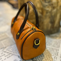 Vente transfrontalière de sacs à main pour femmes en cuir véritable, sacs bandoulière, sacs à main en cuir de vachette tanné végétal, sacs Boston
