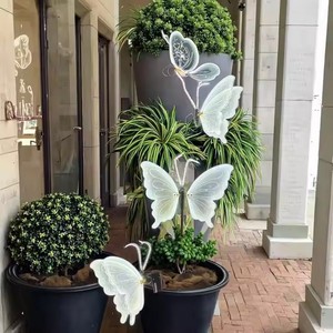 Vườn đám cưới cánh bướm lớn đèn lên bướm tĩnh và năng động di chuyển LED năng lượng mặt trời trang trí ánh sáng bướm - Product Image 1