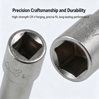 Clé à douille métrique extra longue HTL Professional CR-V 3/8 pouce, 10 mm x 119 mm, outil de réparation automobile pour Benz W204 W212 W221
