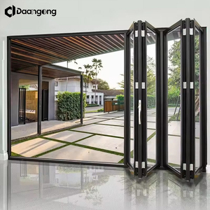 <span class=keywords><strong>Puerta</strong></span> Plegable de Aluminio y Vidrio Templado con Sistema Bi-Fold y <span class=keywords><strong>Mosquitera</strong></span> para Patio, Balcón o Restaurante - Product Image 2