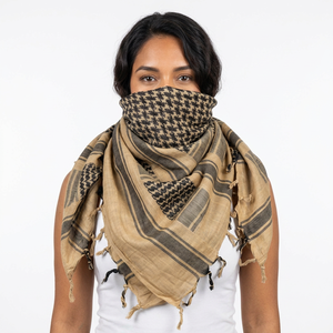 Keffieh en coton du Moyen-Orient, écharpe triangulaire à motif à carreaux, unisexe, pour l'hiver, usage extérieur, couvre-tête et cou, Shemagh - Product Image 1