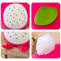 Produsen Bantal Boneka Buah Naga Kustom Grosir Bantal Hewan Isi Lembut Mainan Pelukan Anak-Anak yang Nyaman Boneka Keluarga yang Lucu