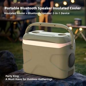 28L Lightweight Speaker Camping <b>Cooler</b> <b>Box</b> Insulated Portable <b>Ice</b> <b>Cooler</b> for Outdoor Picnics, Gatherings, Road Trips & Travel - Product Image 2
