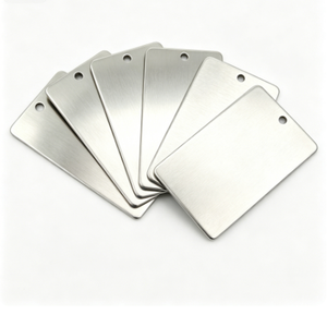 Plaque de nom rectangulaire en aluminium brossé personnalisée, autocollante, technique d'estampage pour DVD et électronique - Product Image 1