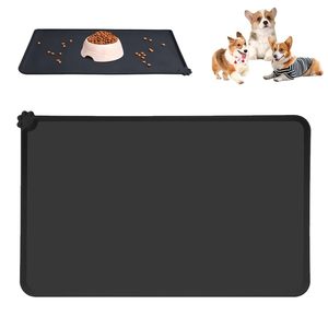 Waterproof Pet Feeding High Raised Edge BPA Free Dog <b>Cat</b> Food <b>Mats</b> Prevent Spill Thick Placemats for Water Bowl Pet Supply - Product Image 4