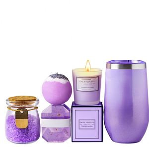Women Mom Wife Girlfriend <b>Sister</b> Friends Unique Personalized Lavender Spa Gift Basket Box for Mother's Day Promotional Novelty - Product Image 1
