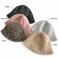 Bonnet en tricot floral personnalisé pour femme avec logo, doux et chaud, pour l'hiver, avec motif floral 3D