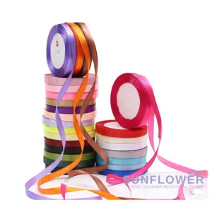 Factory Wholesale Custom Logo Printed Festival Polyester Velvet Organza Silk Satin Gift Wrap Satin Ribbon