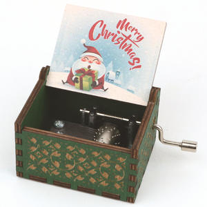 MAYBEARS GB-HP01-BK boîte à musique en bois colorée personnalisée cadeau bricolage unisexe jouet à main décrochage de noël 14 ans + conception personnalisable - Product Image 1