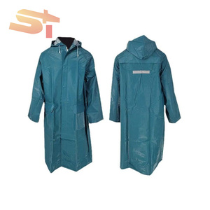 Impermeabile Lungo Giallo SIKE per Lavoratori Sanitari, in PVC con Strisce Riflettenti per Protezione da Piogge Abbondanti - Product Image 2