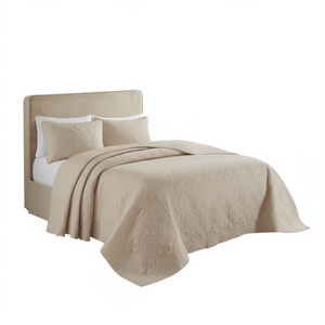 Juego de Cubrecama Reversible de 3 Piezas Tamaño Queen Db, Acolchado de Microfibra con Patrón Liso, para Uso en el Hogar y Hoteles - Product Image 1