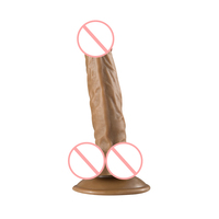 Juguetes sexuales realistas para adultos, consolador de goma suave para mujeres, pene de plástico de silicona Artificial, 19,5 cm