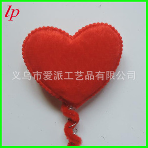 Valentine'S Day Heart Shaped <b>Headband</b> Red Fabric Party Hair Accessory LPB0069 - Product Image 2