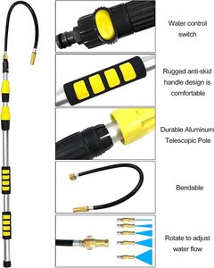 Baguette de <span class=keywords><strong>nettoyage</strong></span> de gouttière, nettoyeurs de gouttière télescopique du sol - Product Image 2