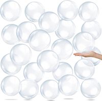 Grande boule transparente en plastique de 20 cm, 25 cm, 30 cm, 40 cm, pour décoration de Noël, de mariage ou de fête, ornement creux à suspendre