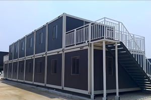 หอพักแรงงานแบบพกพา60ft โครงสร้างโครงเหล็กพร้อมมุ้งกันยุง12ห้องสำหรับที่พักอาศัยในเขตร้อนชื้น - Product Image 3