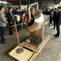 Machine de Revêtement par Pulvérisation pour Petites Noix, Granulés, Particules de Sucre et Chocolat - Machine à Enrober les Noix et le Chocolat - Vente Chaude