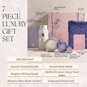 Coffret cadeau bain Spa pour femmes, écharpe soyeuse de luxe Jasmine bougie parfumée vanille miel main beurre Spa coffret cadeau soins personnels - Product Image 3