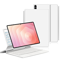 Casing Keyboard Trackpad Magnetik Lepas Pasang Model Buku dengan Lampu Latar untuk Samsung Galaxy Tab S11 S10 S9 FE Ultra 14.6 11 10.9 13