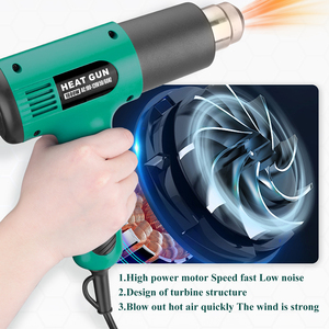 Súng sưởi SG-1001 2000W/1800W súng hơi nóng điện có điều khiển nhiệt độ điều chỉnh vô hạn tùy chỉnh - Product Image 2