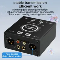 Isolateur audio 2 canaux Speakon XLR RCA, filtre anti-bruit, élimine le bruit de courant, isoler le bruit du mixeur 65