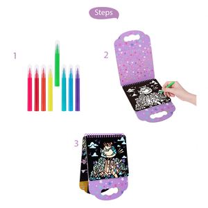 Kit <span class=keywords><strong>de</strong></span> coloriage en velours peinture <span class=keywords><strong>animaux</strong></span> Arts et artisanat <span class=keywords><strong>dessin</strong></span> jouets pour enfants livre <span class=keywords><strong>de</strong></span> coloriage pour enfants - Product Image 2