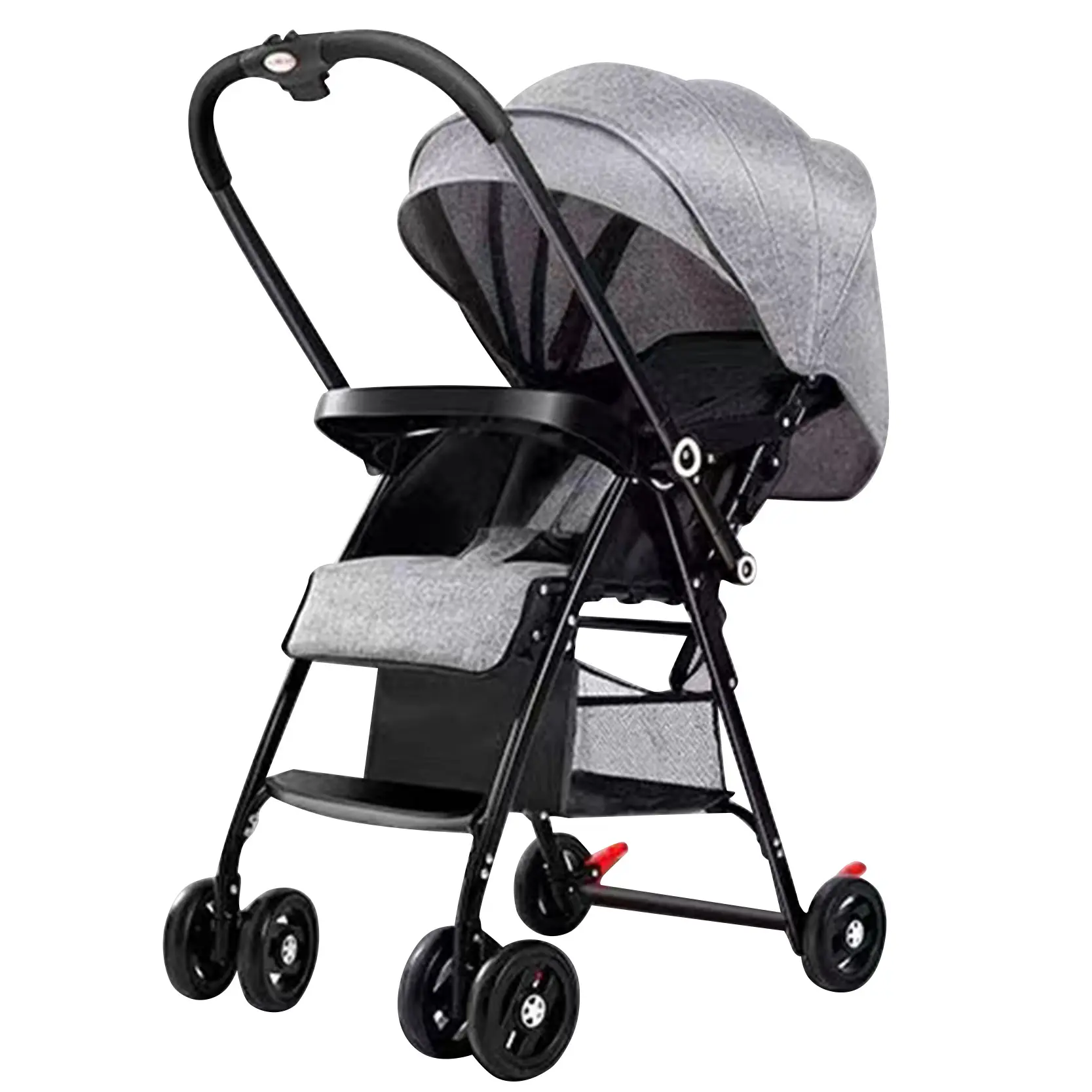 Coches Para Bebes. Lichtgewicht Moderne Kinderwagen Buggy Grote En Comfortabele Grote Grijze Kinderwagen