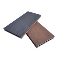 Plancher de terrasse en WPC co-extrudé moderne, imperméable, durable, composite bois-plastique PVC, pour les parcs extérieurs, installation facile