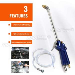 400mm Engine Oil Cleaner Tool <b>Car</b> <b>Washer</b> Cleaning Gun Water Pneumatic Tool with 120cm Hose Machinery Parts Alloy Engine Care - Product Image 3
