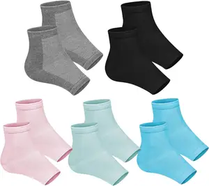 Cracked Heel Treatment Repair Socks Heel Softener Toeless Pedicure Moisturizing Socks Dry Feet Overnight Silicone Gel Socks