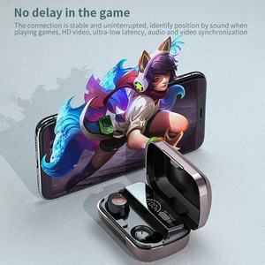 Auricolari <span class=keywords><strong>M23</strong></span> rohs TWS IPX6 3500mah batteria auricolare In ear BT 5.1 cuffie anc Wireless da gioco con schermo LED Power Display - Product Image 4