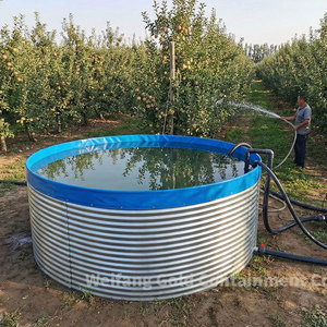 Réservoir d'<span class=keywords><strong>eau</strong></span> en acier galvanisé résistant aux algues, sûr pour l'irrigation des cultures et l'utilisation en élevage, avec revêtement en PVC - Product Image 4
