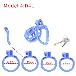 Suxue 4 pezzi grande anello gabbia di castità all'ingrosso di plastica gabbia di castità piatta maglia sex toy per gli uomini uomo - Product Image 4